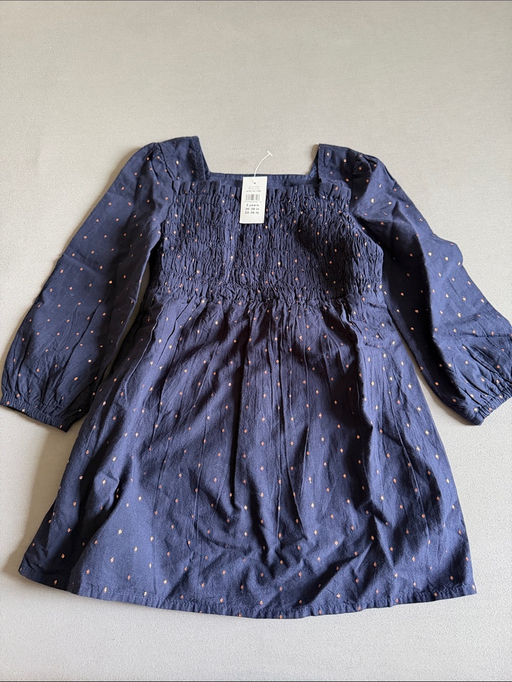 GAP Navy Dress with Metallic Dot Print